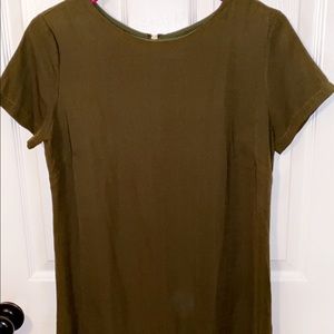 Mini casual dress with exposed zipper